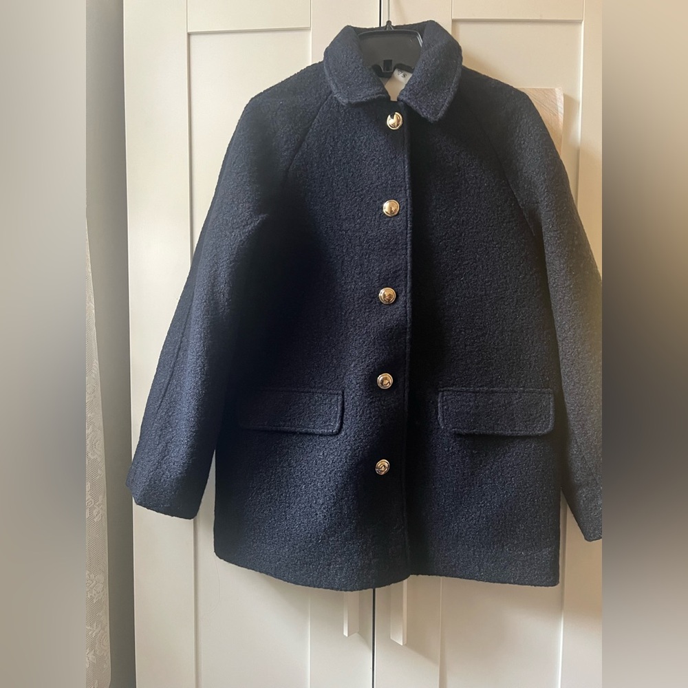H&M Navy Car Coat